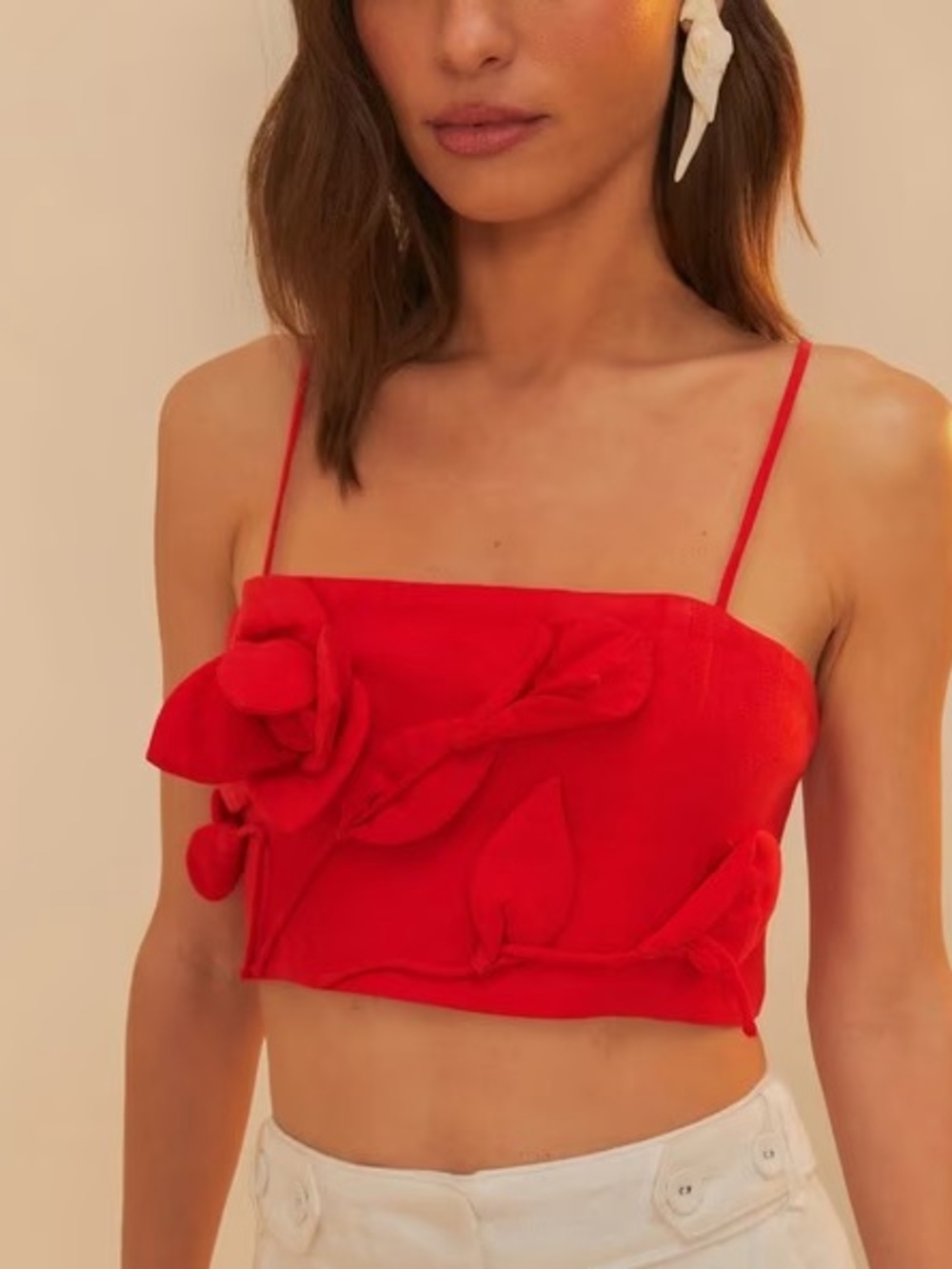 Farm Rio Red Garden Sleeveless Top